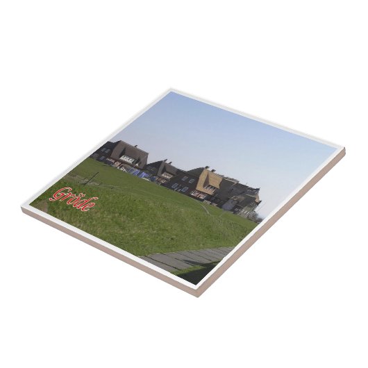 zDE092 GRÖDE Friese eilanden Duitsland, Tegeltje (Zijkant)