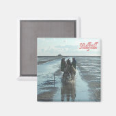 zDE095 SÜDFALL LAGE TIDE Frisian Islands - Fridge Magneet (Voorkant / Achterkant)
