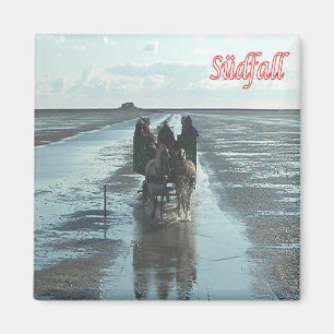 zDE095 SÜDFALL LAGE TIDE Frisian Islands - Fridge Magneet