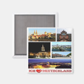 zDE099 DUITSLAND I LIEFT VAN - Fridge Magneet (Voorkant / Achterkant)