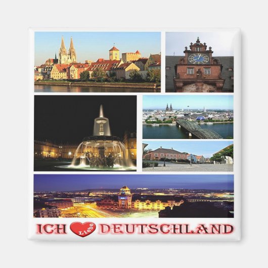 zDE099 DUITSLAND I LIEFT VAN - Fridge Magneet (Voorkant)
