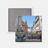 zDE101 MARBURG Wettergasse Duitsland, Koelkast Magneet (Voorkant / Achterkant)