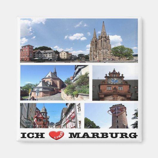 zDE102 MARBURG I LIEFT - Duitsland - Fridge Magneet (Voorkant)