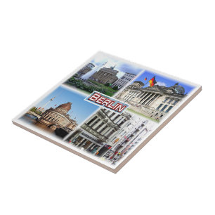 zDE109 BERLIJN Brandenburg, Poort Rijksdag, Tegeltje