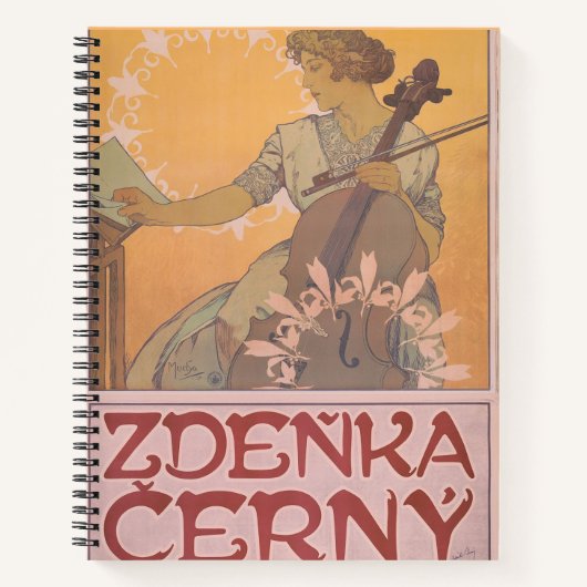 Zdenka Cerny poster by Alphonse Mucha Notitieboek (Voorkant)