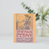 Zdenka Cerny poster van Alphonse Mucha Briefkaart (Staand voorkant)