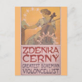 Zdenka Cerny poster van Alphonse Mucha Briefkaart (Voorkant)
