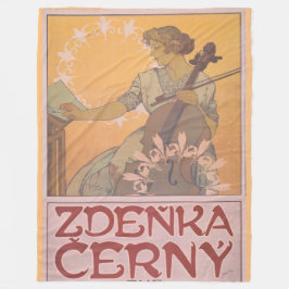 Zdenka Cerny poster van Alphonse Mucha Fleece Deken