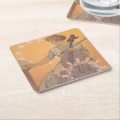 Zdenka Cerny poster van Alphonse Mucha Kartonnen Onderzetters (Schuin)