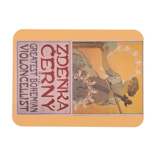 Zdenka Cerny poster van Alphonse Mucha Magneet (Horizontaal)