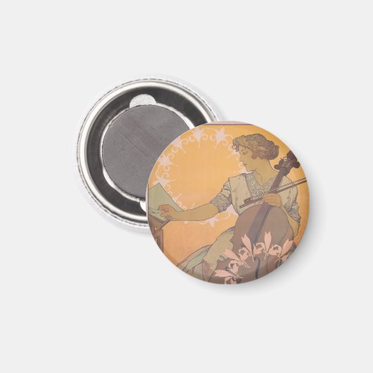 Zdenka Cerny poster van Alphonse Mucha Magneet (Voorkant / Achterkant)