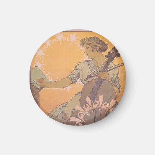 Zdenka Cerny poster van Alphonse Mucha Magneet (Voorkant)