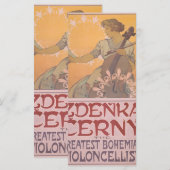 Zdenka Cerny poster van Alphonse Mucha Menu (Voorkant / Achterkant)
