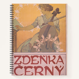 Zdenka Cerny poster van Alphonse Mucha Notitieboek