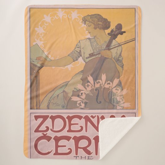 Zdenka Cerny poster van Alphonse Mucha Sherpa Deken (Voorkant)