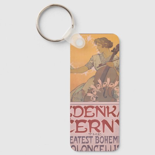 Zdenka Cerny poster van Alphonse Mucha Sleutelhanger (Voorkant)