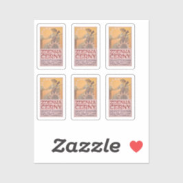 Zdenka Cerny poster van Alphonse Mucha Sticker