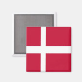 zDK001 DEENSE VLAG, Denemarken, Koelkast Magneet (Voorkant / Achterkant)