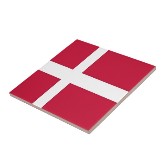 zDK001 DEENSE VLAG, Denemarken, Tegeltje (Zijkant)