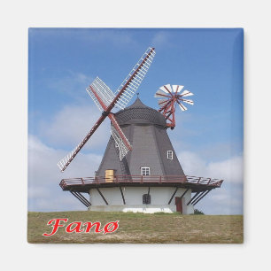 zDK008 FANO VUURTOREN Friese Eilanden, Koelkast Magneet