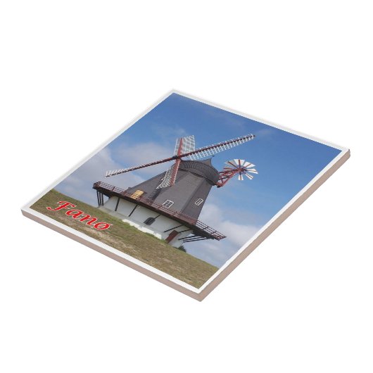zDK008 FANO VUURTOREN Friese Eilanden, Tegeltje (Zijkant)