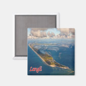 zDK012 LANGLI Frisian Islands Denmark - Fridge Magneet (Voorkant / Achterkant)