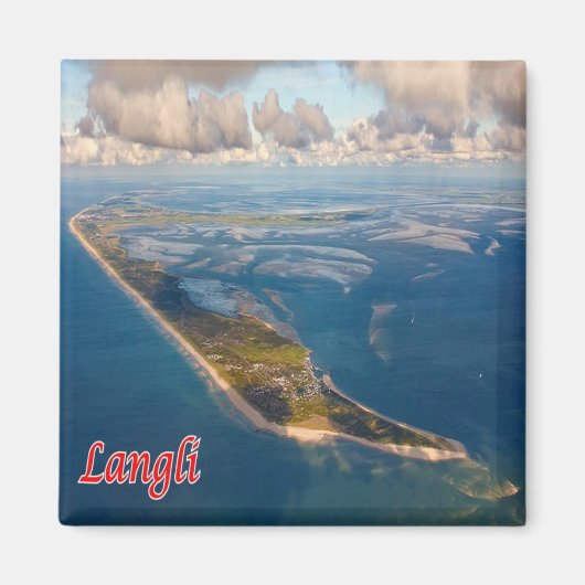 zDK012 LANGLI Frisian Islands Denmark - Fridge Magneet (Voorkant)