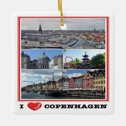 zDK014 COPENHAGEN KOPENHAGEN I LIEFT, Keramisch Ornament (Voorkant)