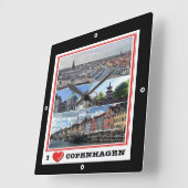 zDK014 COPENHAGEN KOPENHAGEN I LIEFT, Vierkante Klok (Hoek)