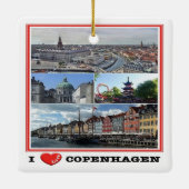 zDK014 COPENHAGEN KOPENHAGEN I Love, Keramisch Ornament (Achterkant)
