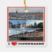 zDK014 COPENHAGEN KOPENHAGEN I Love, Keramisch Ornament (Voorkant)