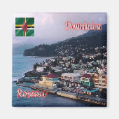 zDM004 ROSEAU, Panorama, Dominica, Amerika, Fridge Magneet (Voorkant)