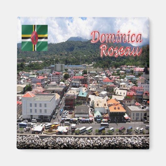 zDM005 ROSEAU, Cuise Pics, Dominica, Fridge Magneet (Voorkant)