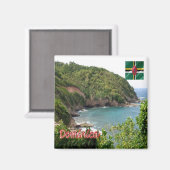 zDM009 DOMINICA, Panorama, Amerika, Fridge Magneet (Voorkant / Achterkant)
