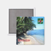 zDM010 DOMINICA, Calibishie, Panorama, Fridge Magneet (Voorkant / Achterkant)