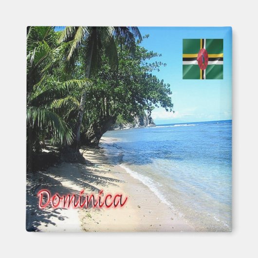 zDM010 DOMINICA, Calibishie, Panorama, Fridge Magneet (Voorkant)