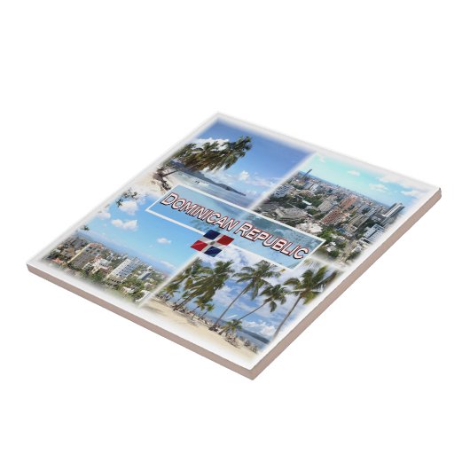 zDO003 DOMINICAANSE REPUBLIEK, Mozaïek, Amerika, Tegeltje (Zijkant)