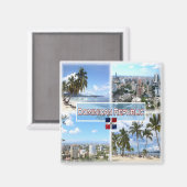 zDO003 DOMINICAN REPUBLIC, Mosaic, Amerika, Fridge Magneet (Voorkant / Achterkant)