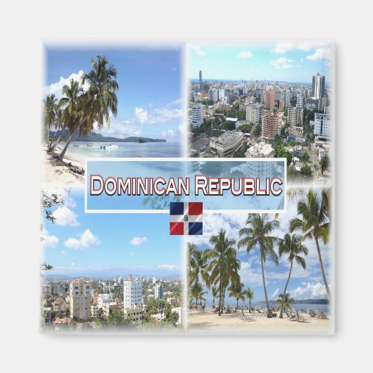 zDO003 DOMINICAN REPUBLIC, Mosaic, Amerika, Fridge Magneet (Voorkant)