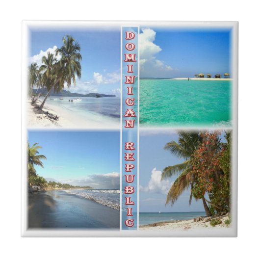 zDO004 DOMINICAANSE REPUBLIEK, Mozaïek, Amerika, Tegeltje (Voorkant)