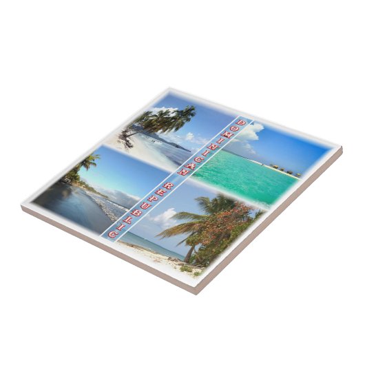 zDO004 DOMINICAANSE REPUBLIEK, Mozaïek, Amerika, Tegeltje (Zijkant)