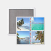 zDO004 DOMINICAN REPUBLIC, Mosaic, Amerika, Fridge Magneet (Voorkant / Achterkant)