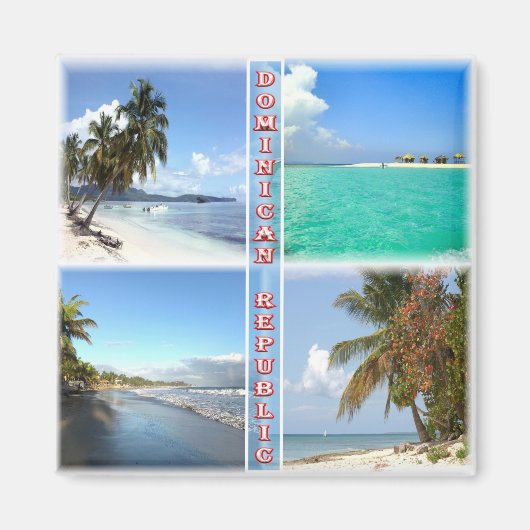 zDO004 DOMINICAN REPUBLIC, Mosaic, Amerika, Fridge Magneet (Voorkant)