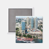 zDO006 SANTO DOMINGO, Malecon Center, Fridge Magneet (Voorkant / Achterkant)