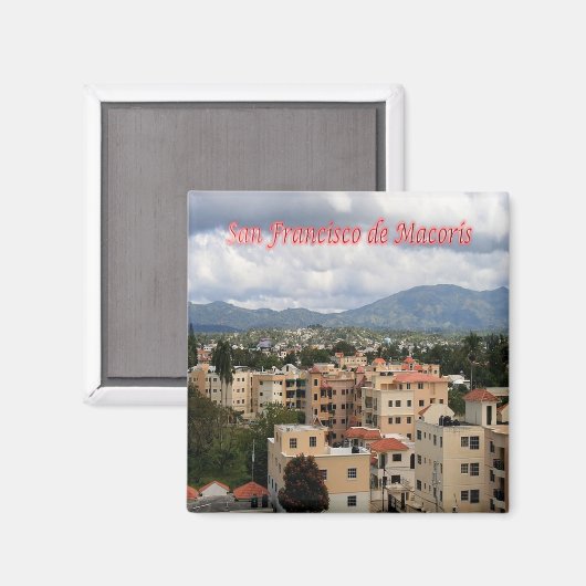zDO014 SAN FRANCISCO DE MACORIS, Fridge Magneet (Voorkant / Achterkant)