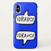 ZDRAVO! Bosnisch-Servische Greeting Speech Bubble Case-Mate iPhone Case (Achterkant)