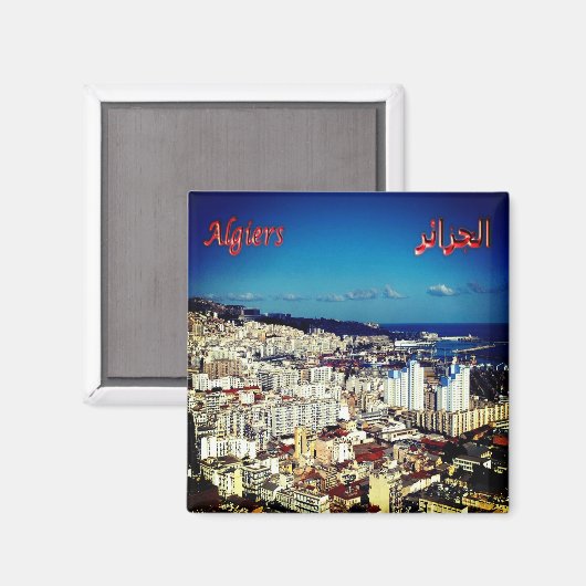 zDZ003 ALGERI, Algerije, Afrika, Fridge Magneet (Voorkant / Achterkant)