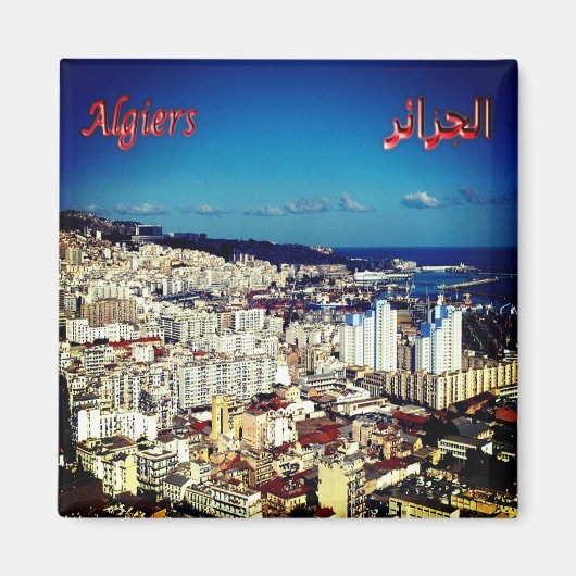 zDZ003 ALGERI, Algerije, Afrika, Fridge Magneet (Voorkant)