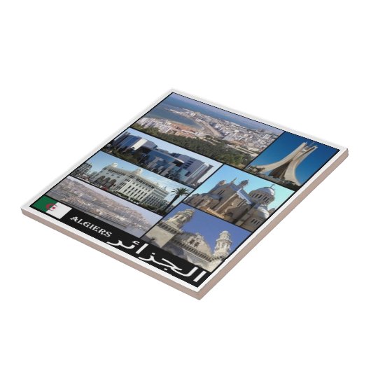 zDZ008 ALGERI, Mozaïek, Algerije, Afrika, Tegeltje (Zijkant)