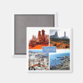 zDZ009 ALGERI mozaïek, Algerije, Afrika, Fridge Magneet (Voorkant / Achterkant)